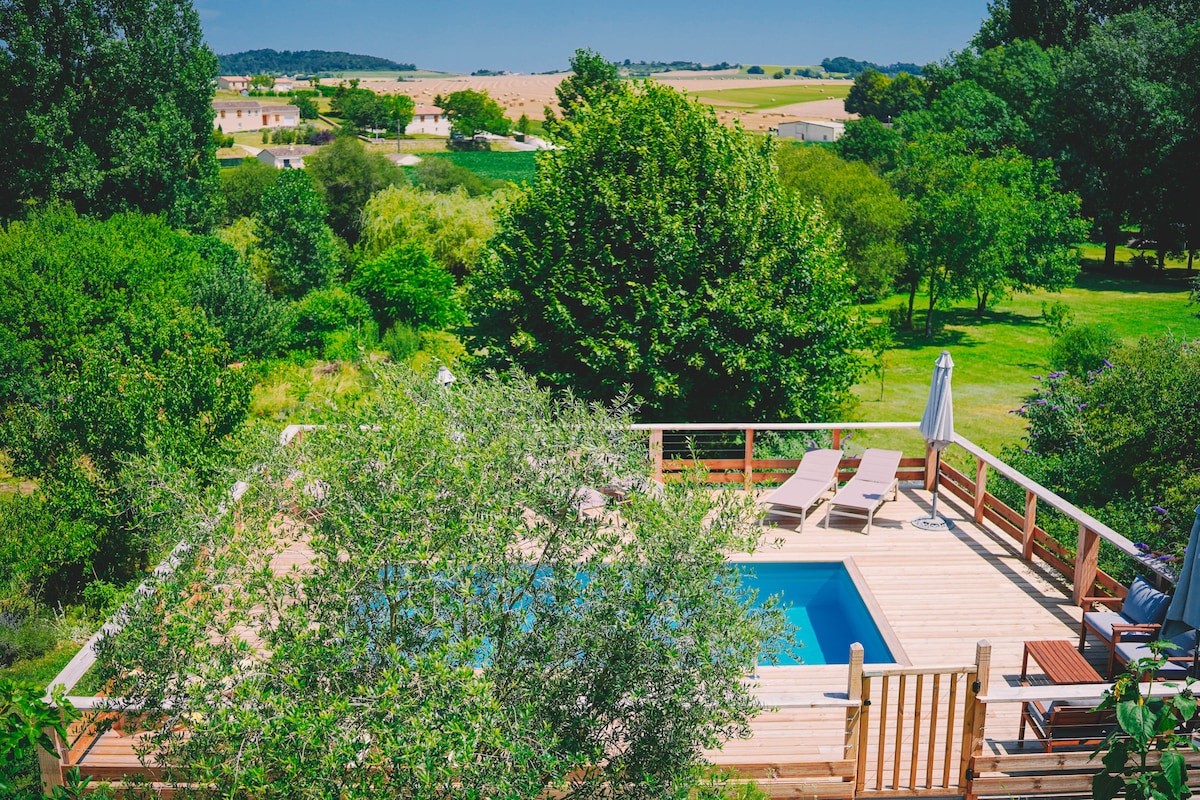 "Chez Grigri", 200m2 privé pour 11, piscine+jardin