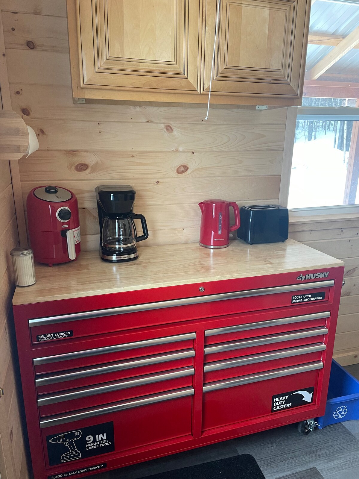 Off grid snowmobilers bunky