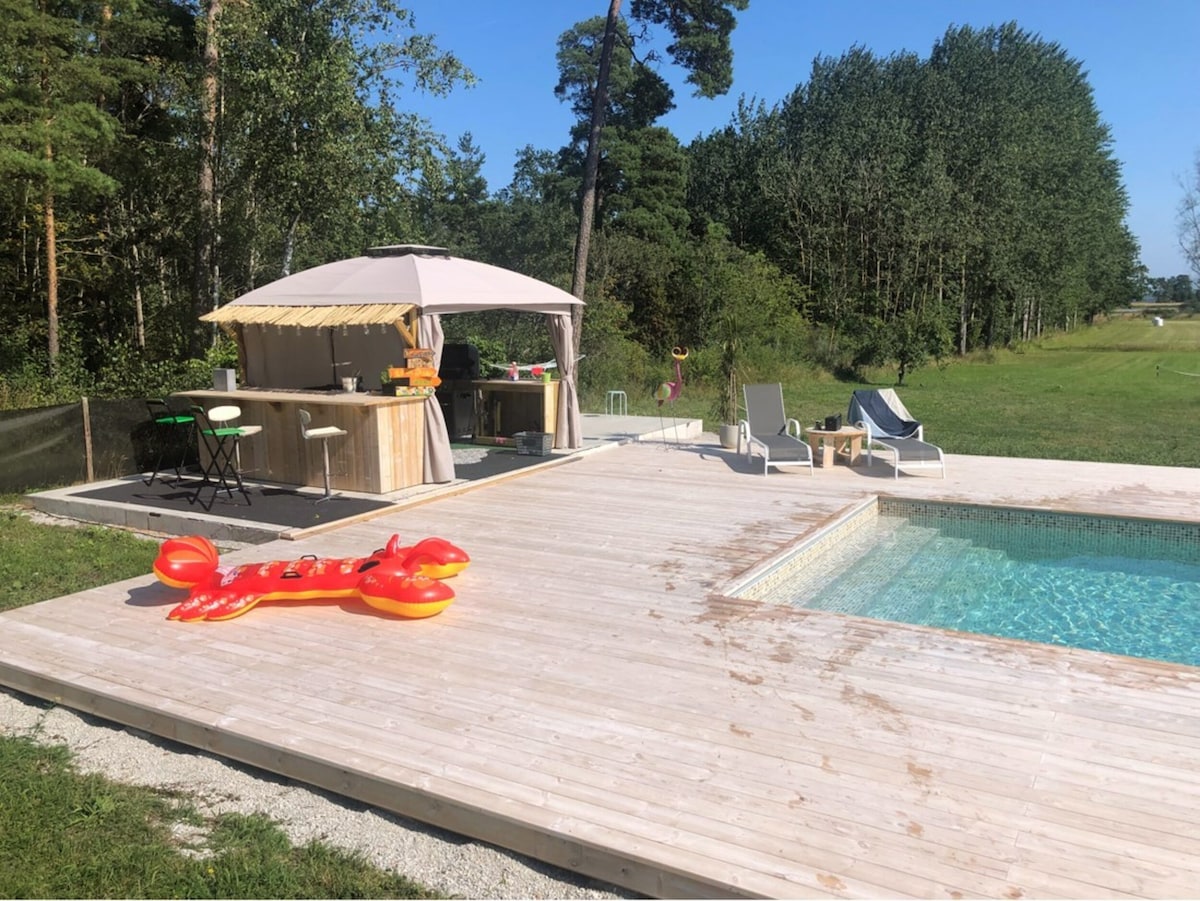 Unique house with saltwater pool on Gotland