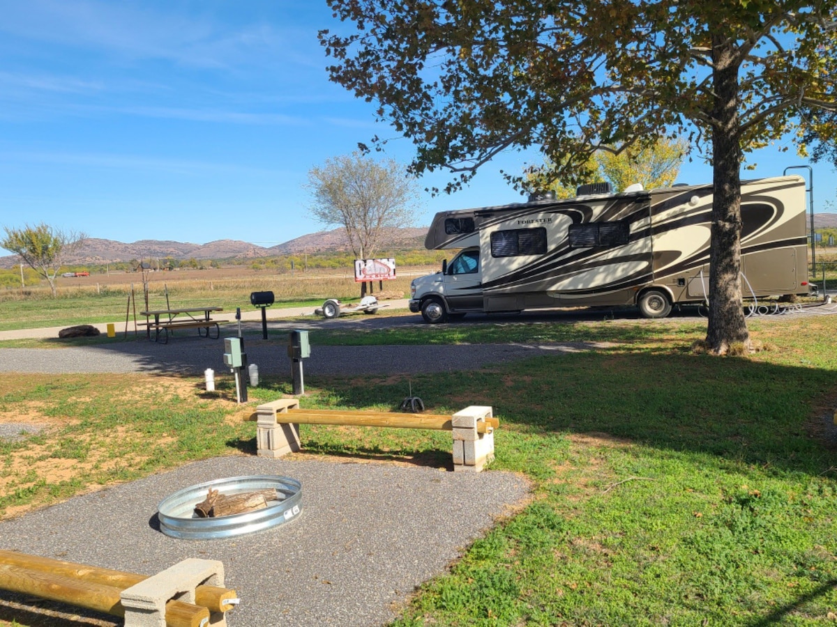 Campsite near Wichita Mountains