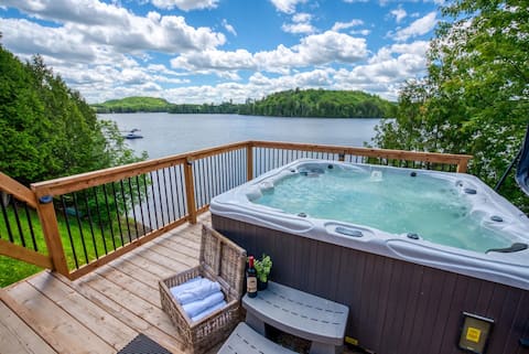 Waterfront Cottage with Hot Tub and Waterfalls