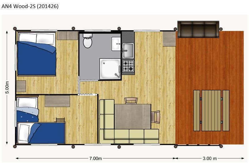 Glamping lodge the Plum Blossom