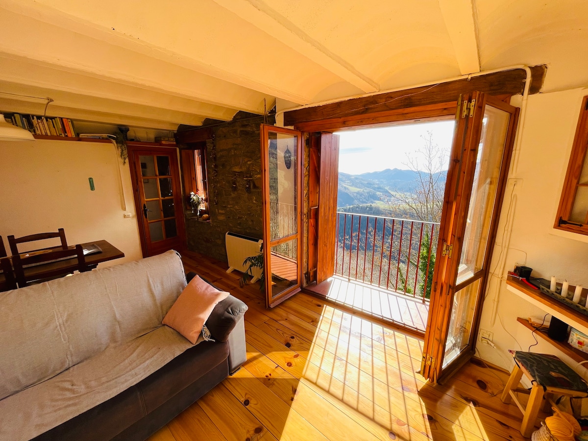 Casa en la montaña con terraza