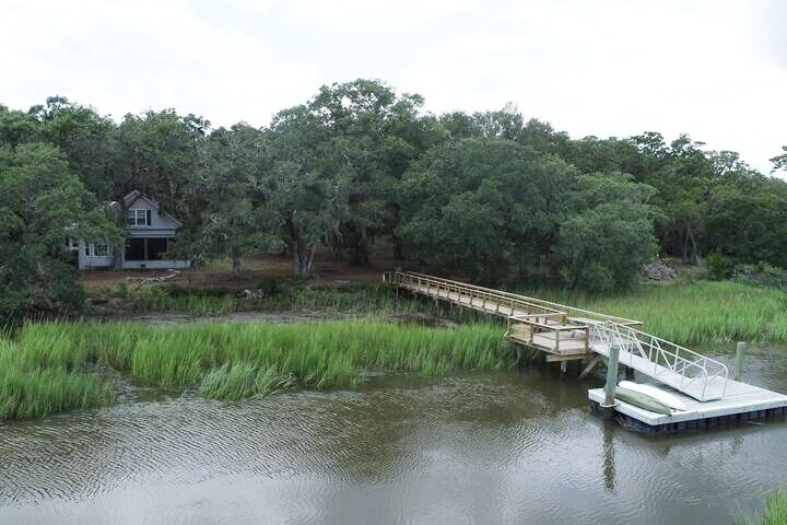 Waterfront, 7 acres; Stunning Marsh Home Priv Dock