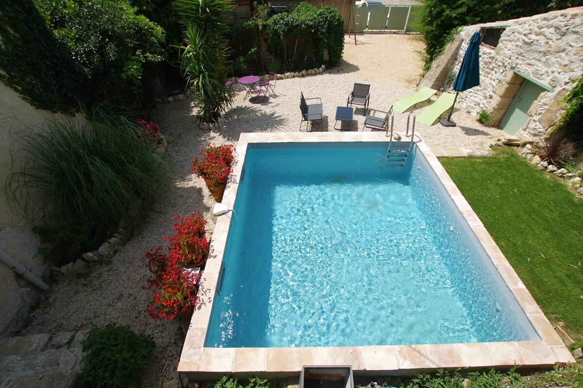 Maison 3 chambres, 6 pers, piscine privée