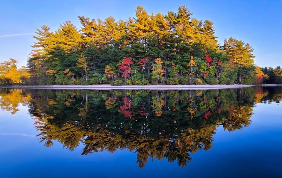 Private island on Crystal Lake