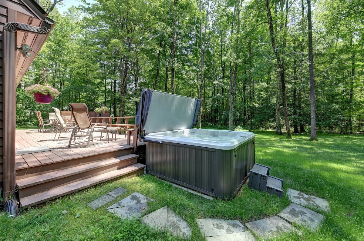 Berkshires Forest Retreat with Hot Tub