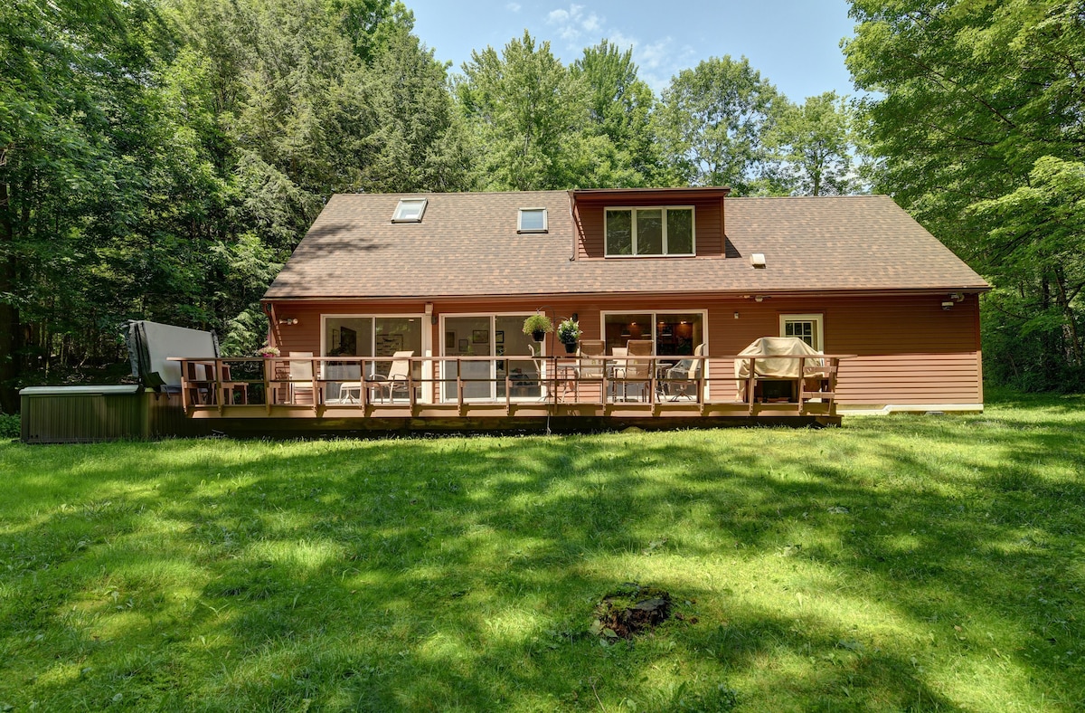 Berkshires Forest Retreat with Hot Tub