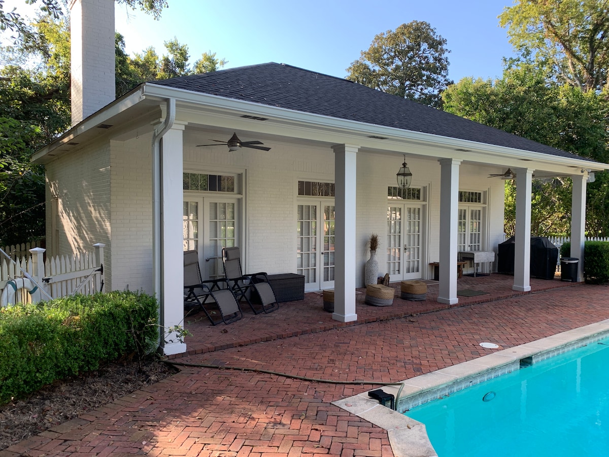 Pool House on grounds of Historic Ravenna Mansion