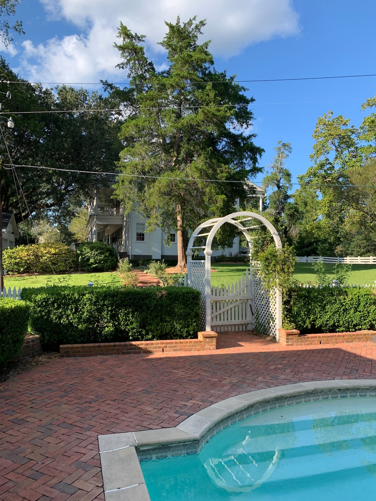 Pool House on grounds of Historic Ravenna Mansion
