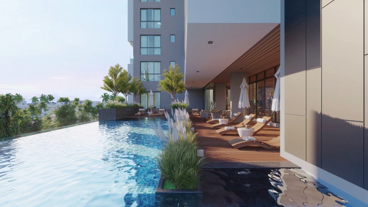Oceanview 1BR Apartment w/ Pool + Gym + FAST WI-FI