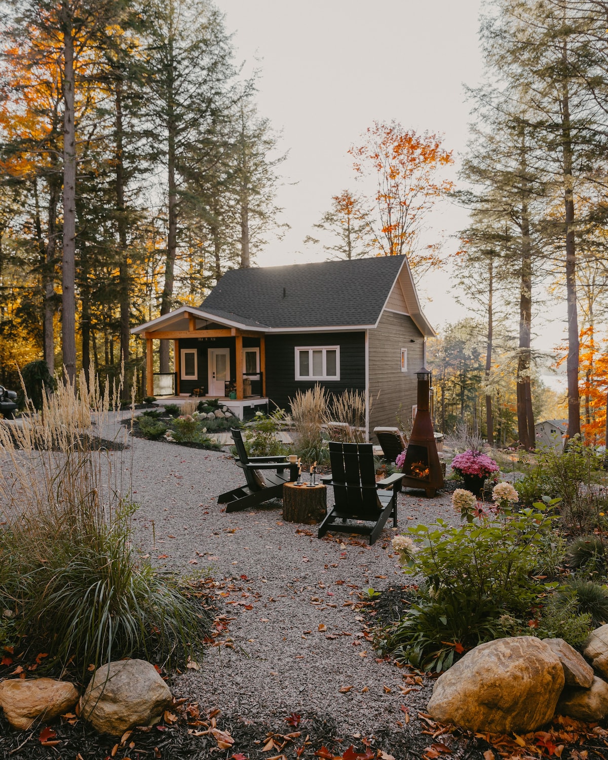 带壁炉的舒适Muskoka小屋，燃木桑拿