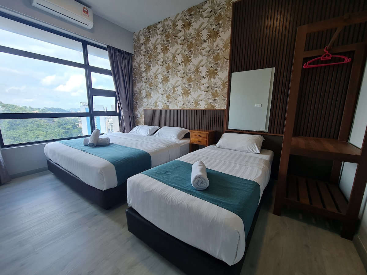 SSVC独特舒适的Jati城市景观2间卧室@ JQ