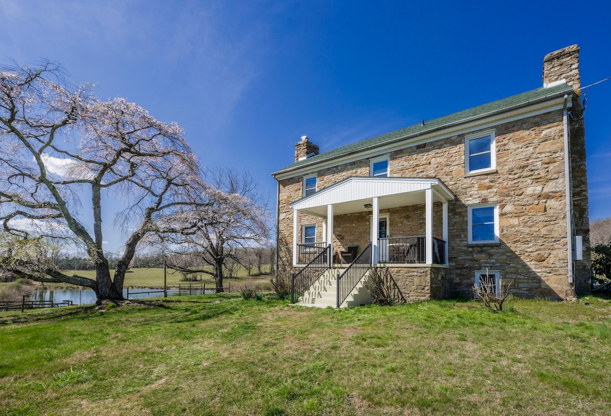 Historic Farmhouse on Sprawling 55 acre Horse Farm