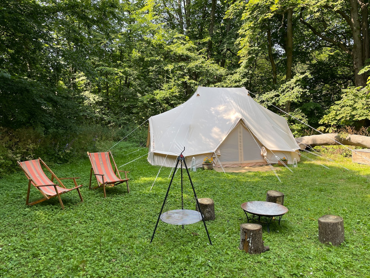 Glamping telt i skøn natur