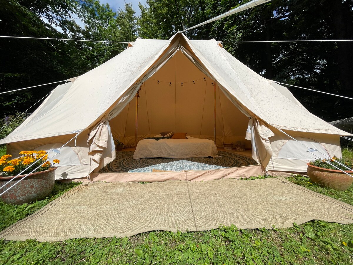 Glamping telt i skøn natur