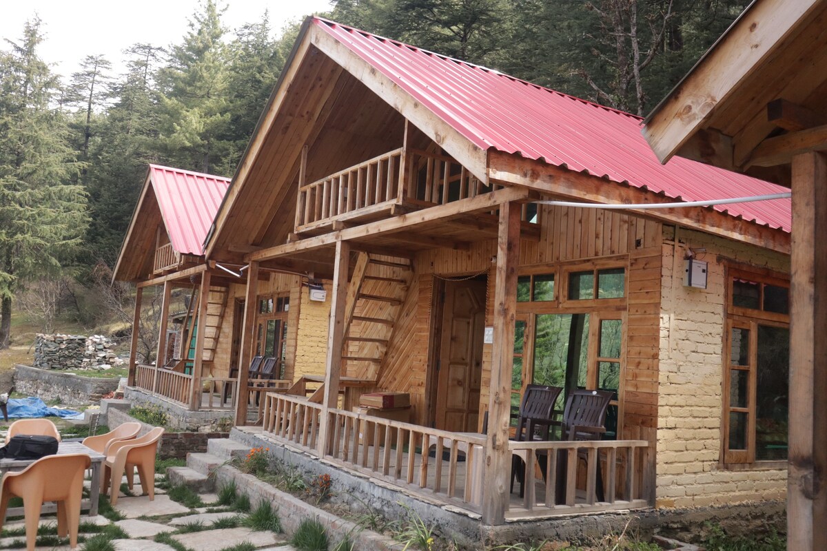 Two Cottages at Himalayan Cedar Nest, Sainj Valley