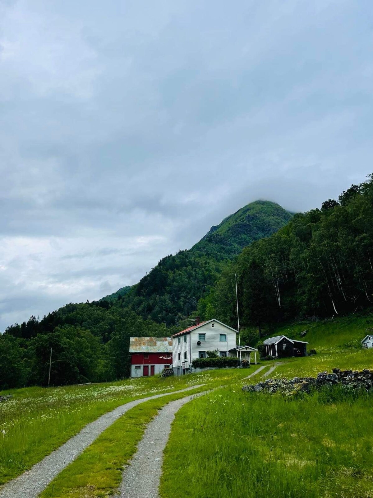 Småbruk med fjordutsikt