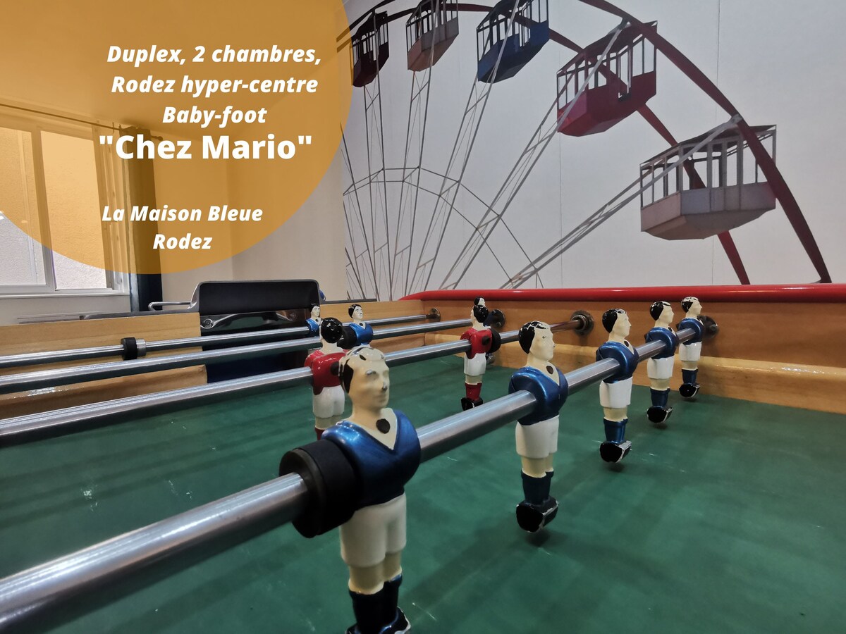 Chez Mario, duplex 2 ch, RODEZ CV, baby-foot