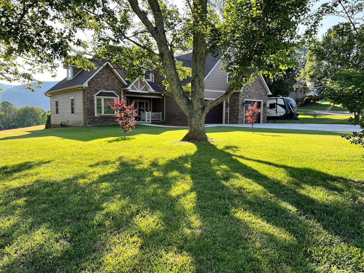 New Custom Home with a beautiful view.