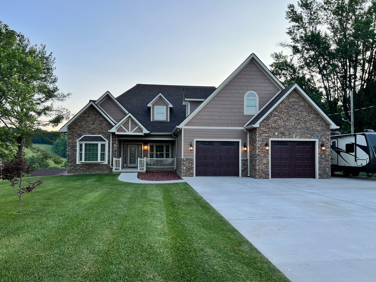 New Custom Home with a beautiful view.