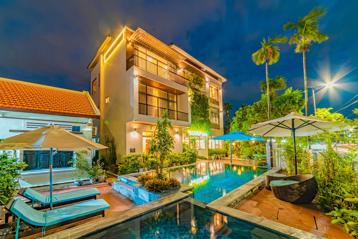 {H.A-356} - Private pool villa 5min to Hoian town