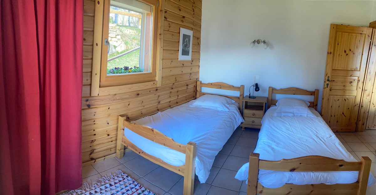 Appartement avec vue sur les alpes et sauna