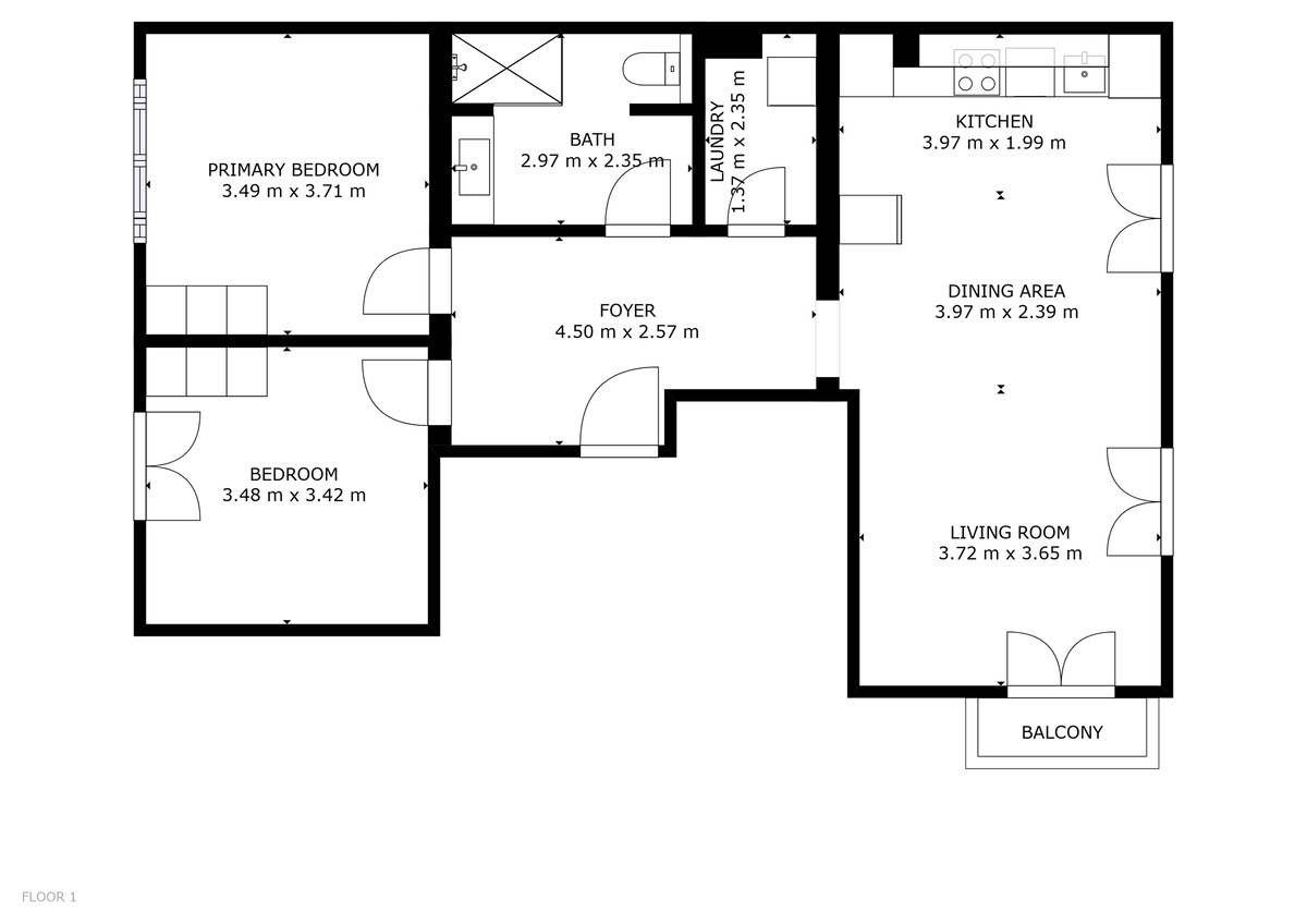 带停车位的翻新双卧室公寓型住宅