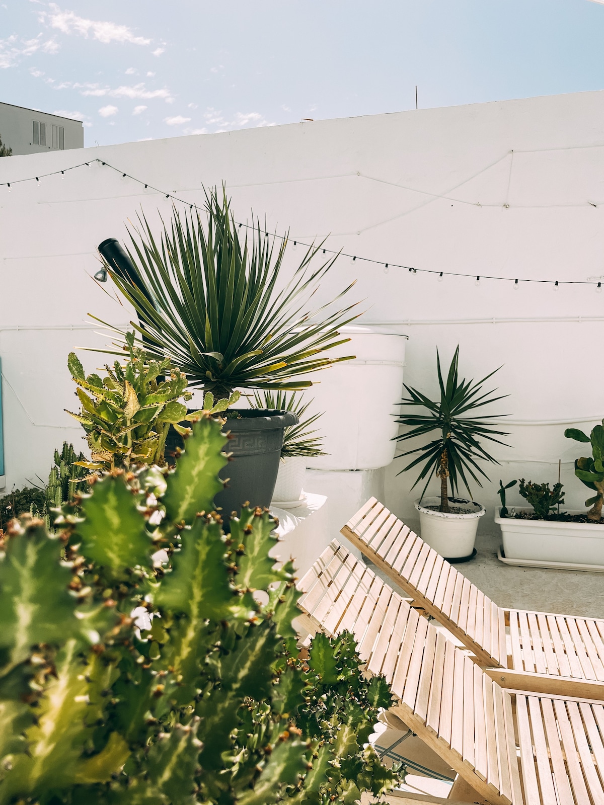 Sunset terrace at charming townhouse