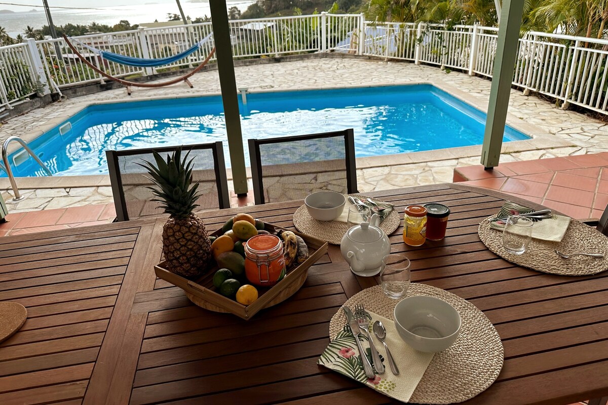 Chambres d’hôtes avec piscine et vue mer