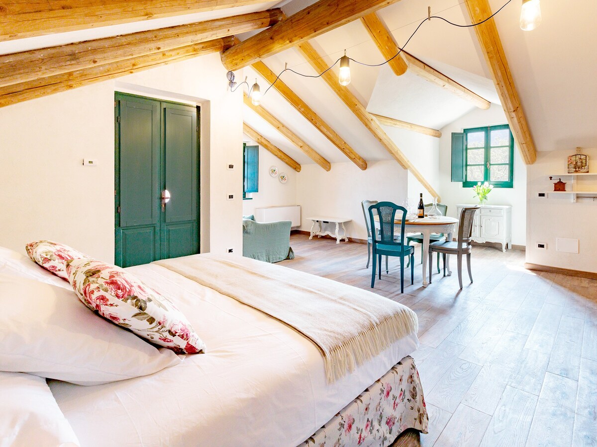 Romantic & Comfy Studio Overlooking  Langhe Hills