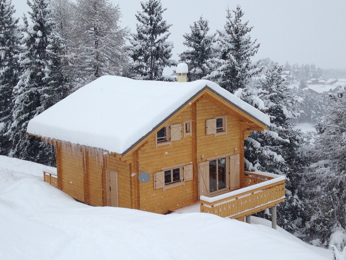 Lovely chalet, wonderful views, next to the forest