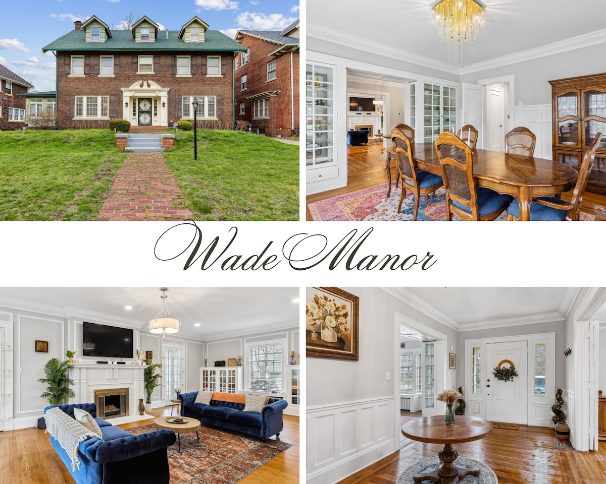 Wade Manor-GameRoom, Gym, Office & Fenced Backyard