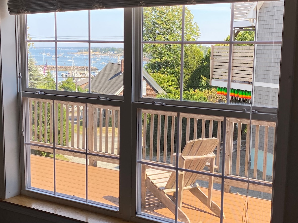 Ocean view, walk to village, big deck, 4 br, grill