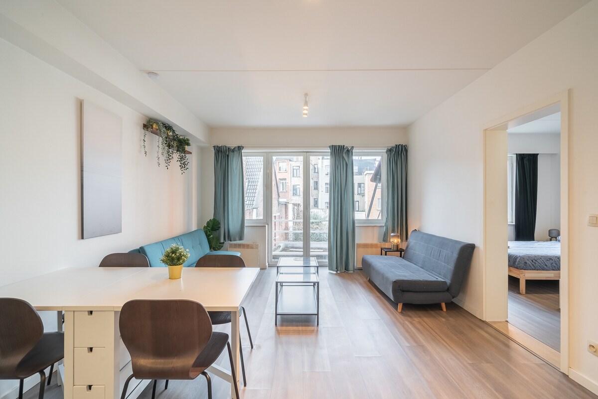 Tranquil and Sunny 1BR Retreat in central Antwerp