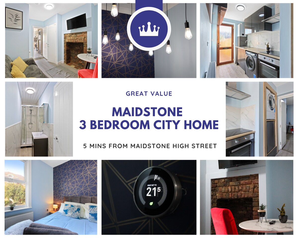 Maidstone City Centre Home: 3-Bed House | Wi-Fi