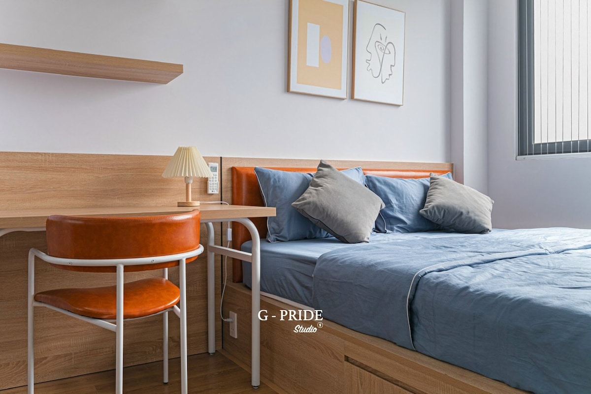 Cozy Modern Studio @Kitchen+Washer #Near Airport