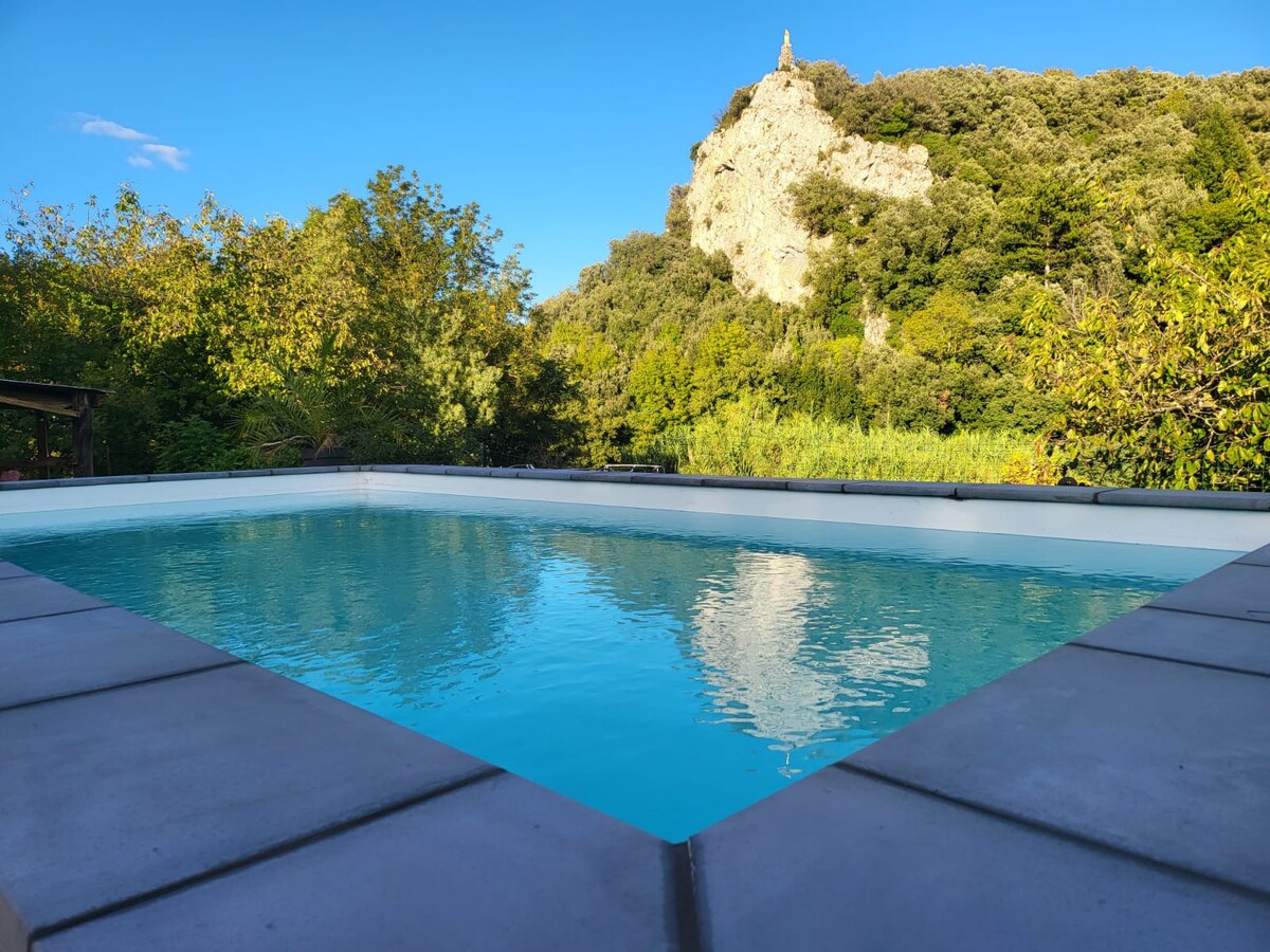 Villa piscine rivière privée - Gorges Heric