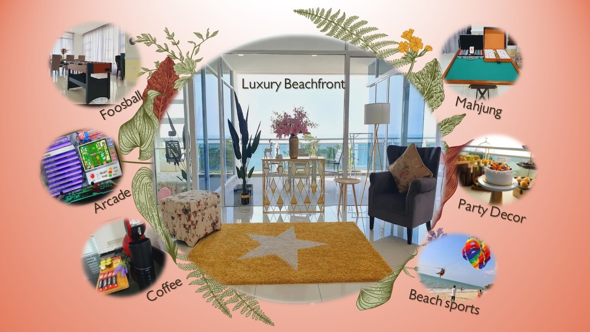F18 Beachfront Balcony Seaview massage chair condo