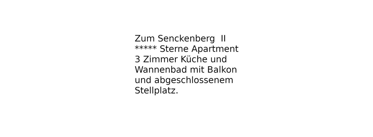 Zum Senckenberg II for four