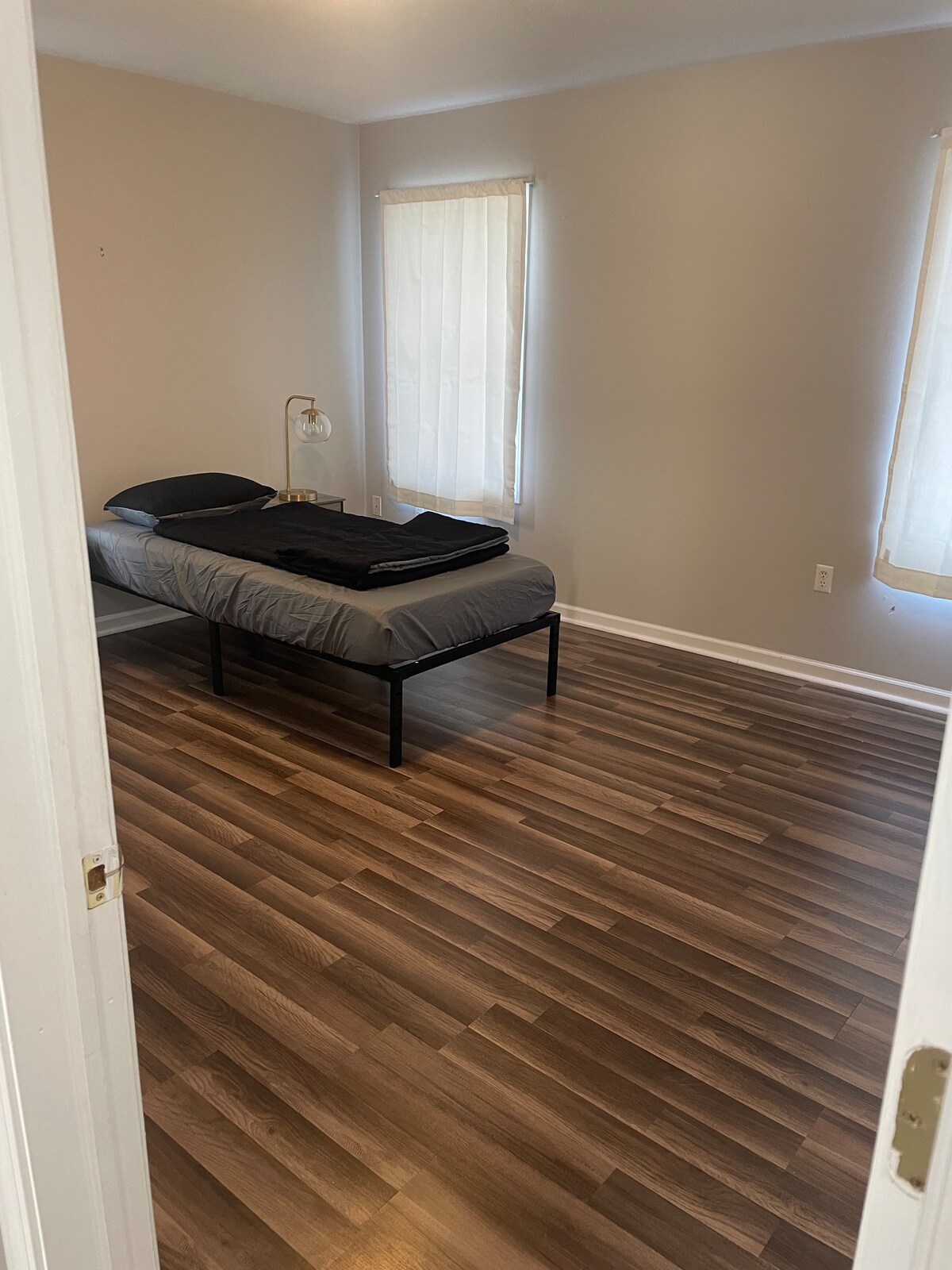 Master bedroom with private bathroom without TV