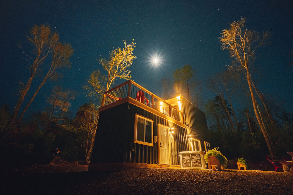 Hemlock Stacked Shipping Container Cabin