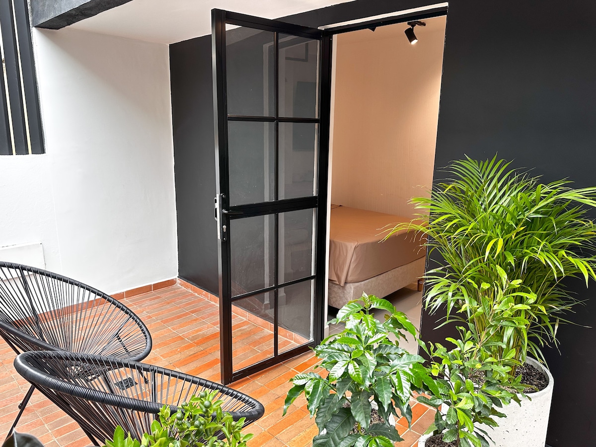 Cozy small studio with patio