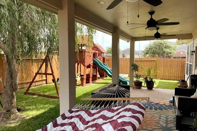 Richmond Oasis Covered patio w playset Westpark 99