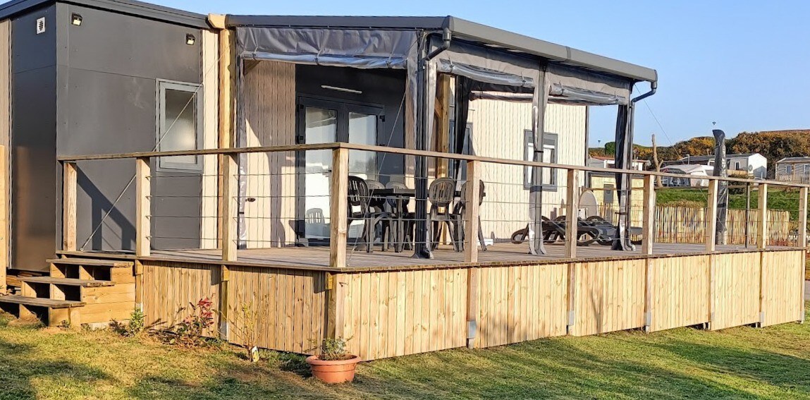 Mobil home, vue mer, avec piscine,  Côte d'Opale