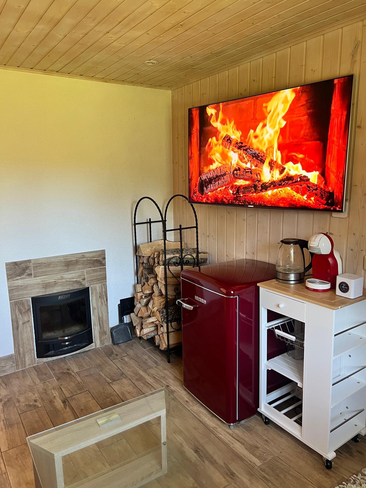 Sauna house with outdoor cinema