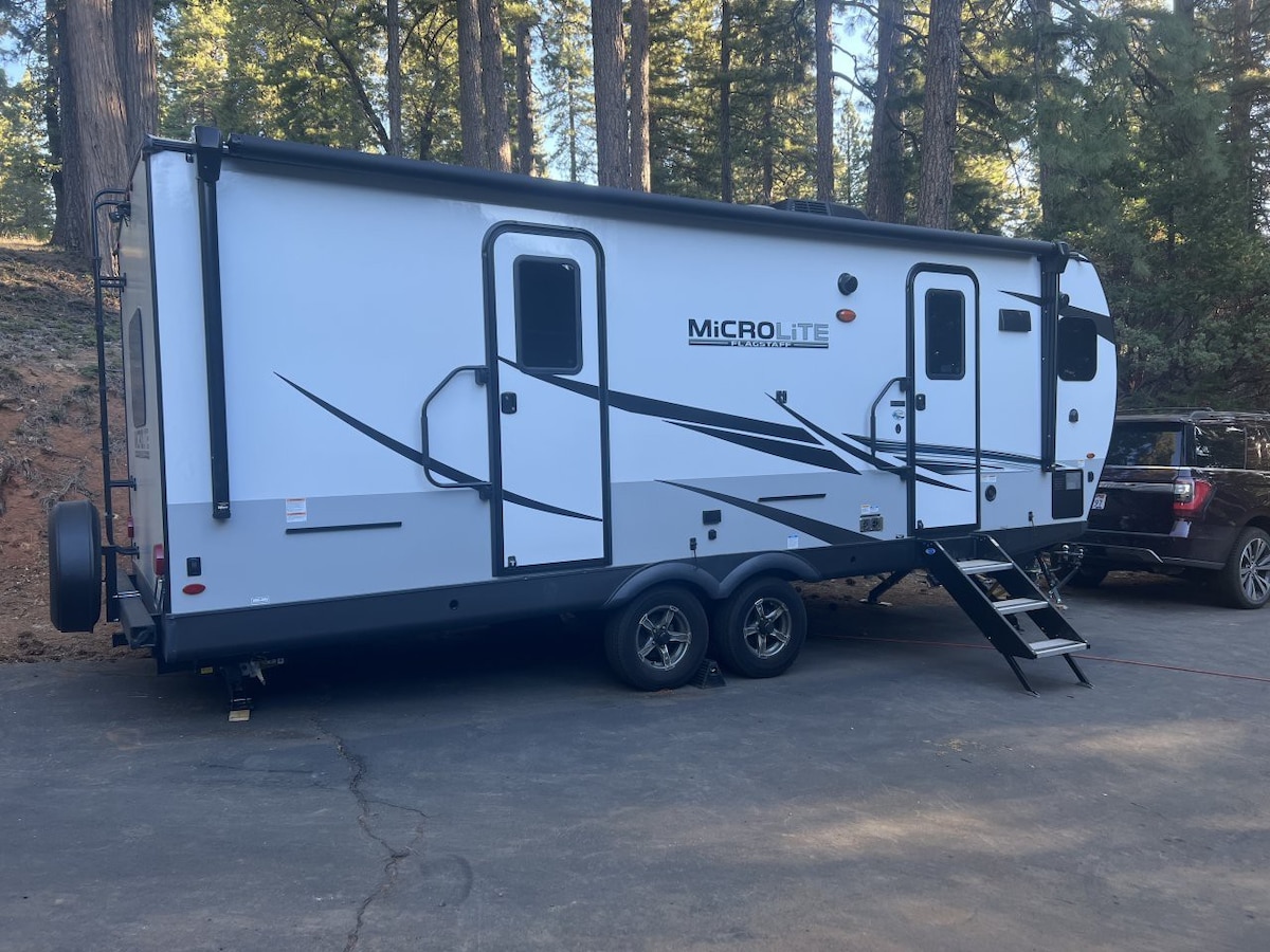 Trailer in forest, near Kirkwood Ski Area