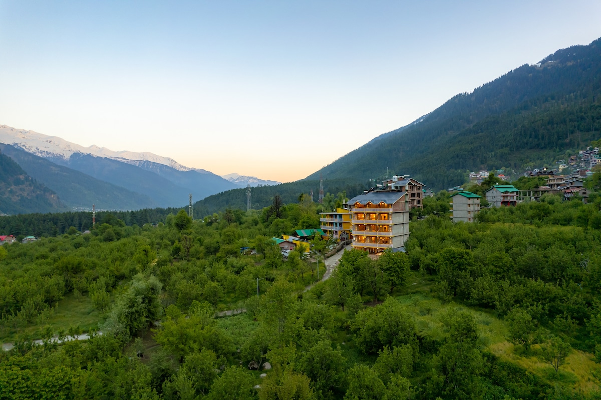 带阳台和山谷景观的标准双人房