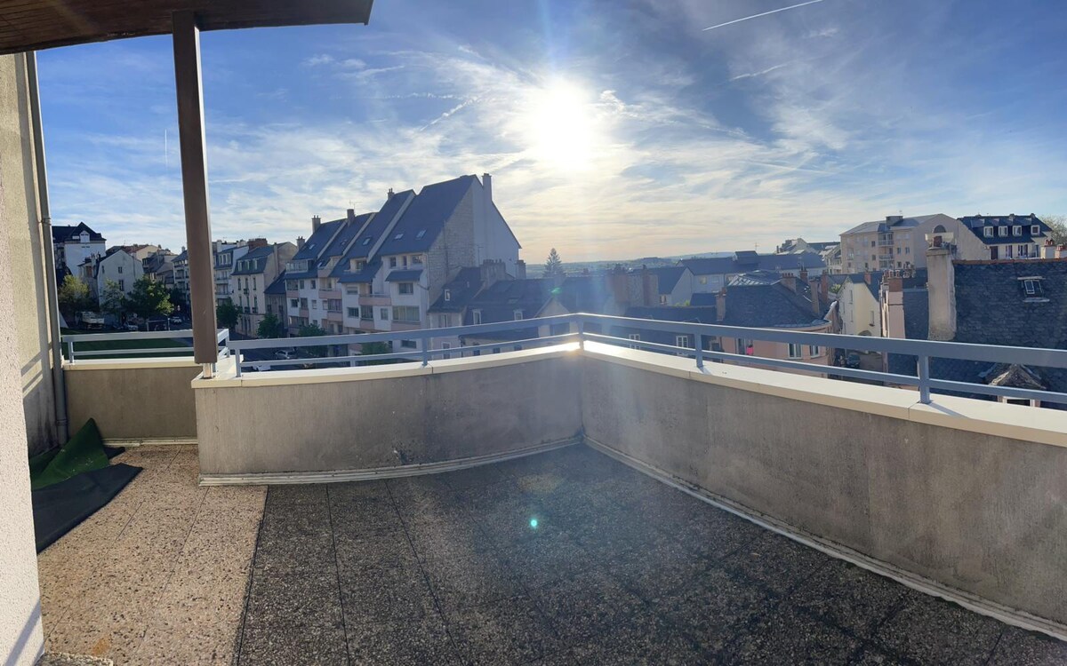 Appartement centre Rodez 9 personnes avec garage