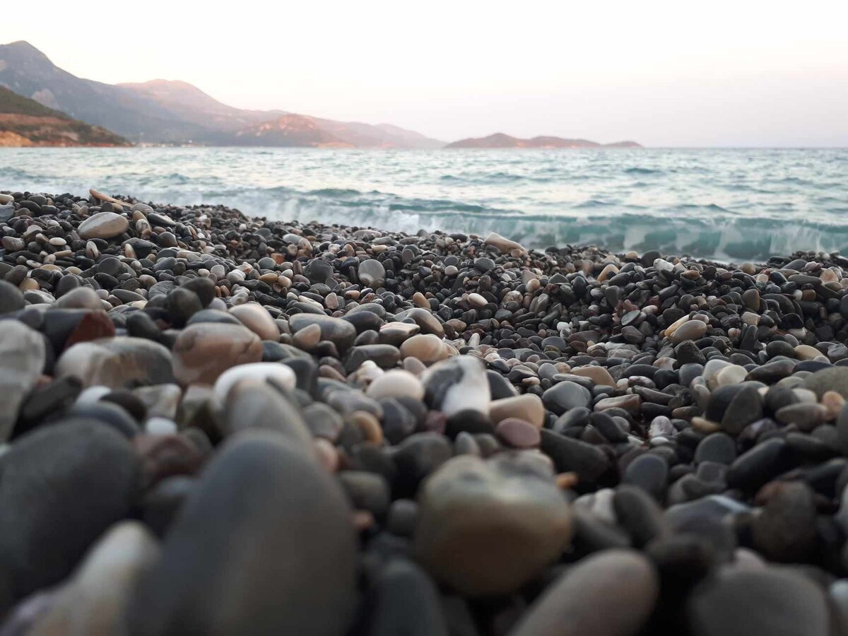 Greek village life by the sea